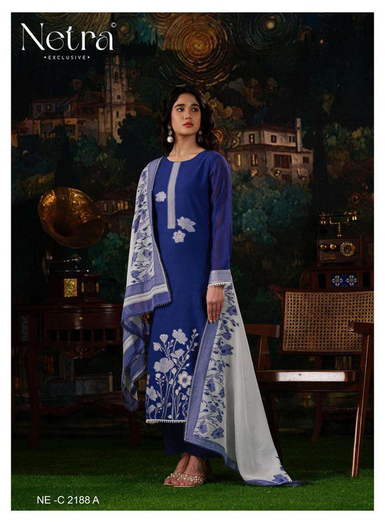 Netra Exclusive Lishika Premium Bemberg Jamdani Dress Material - Amrah Wholesale