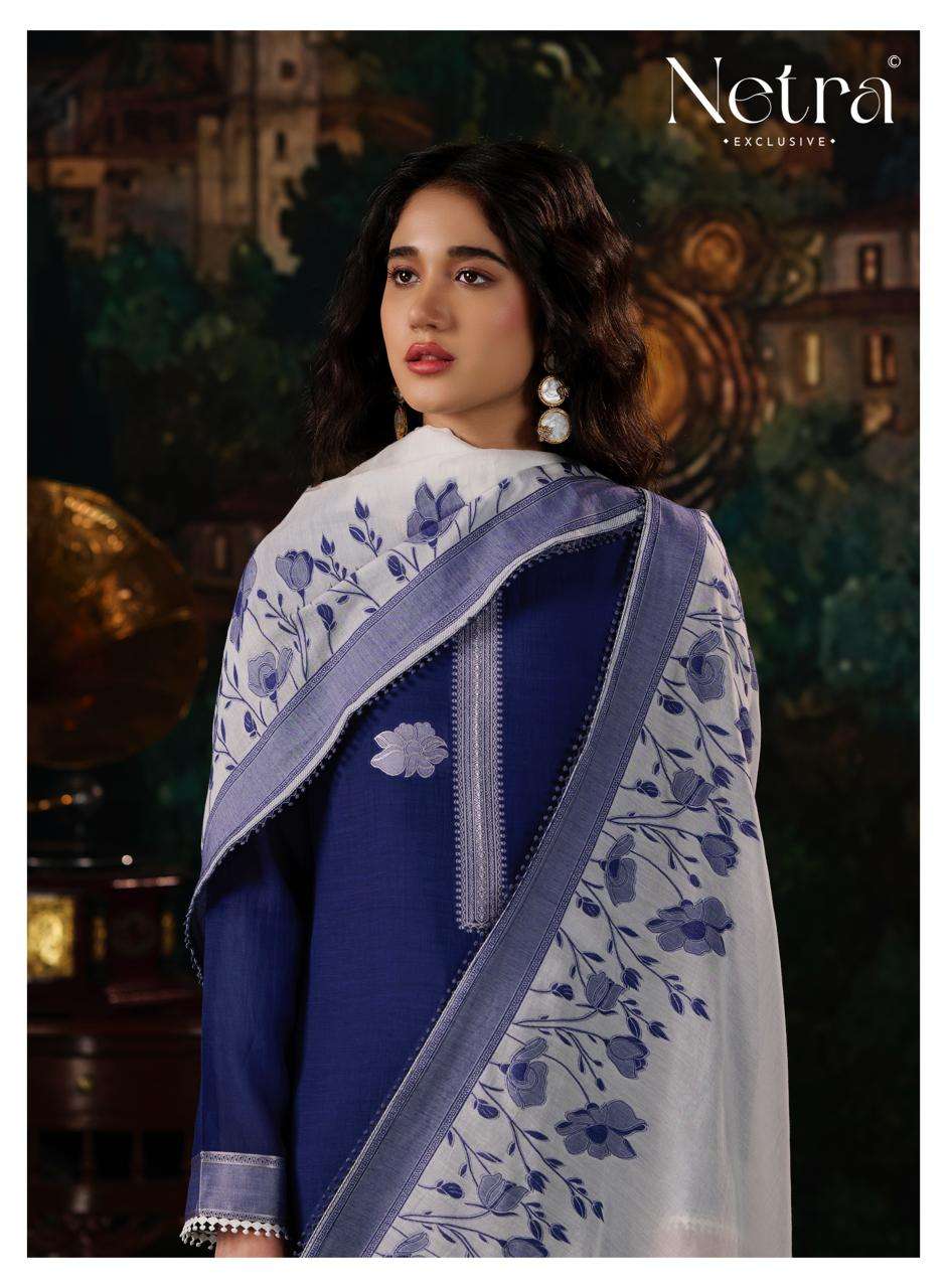 Netra Exclusive Lishika Premium Bemberg Jamdani Dress Material - Amrah Wholesale