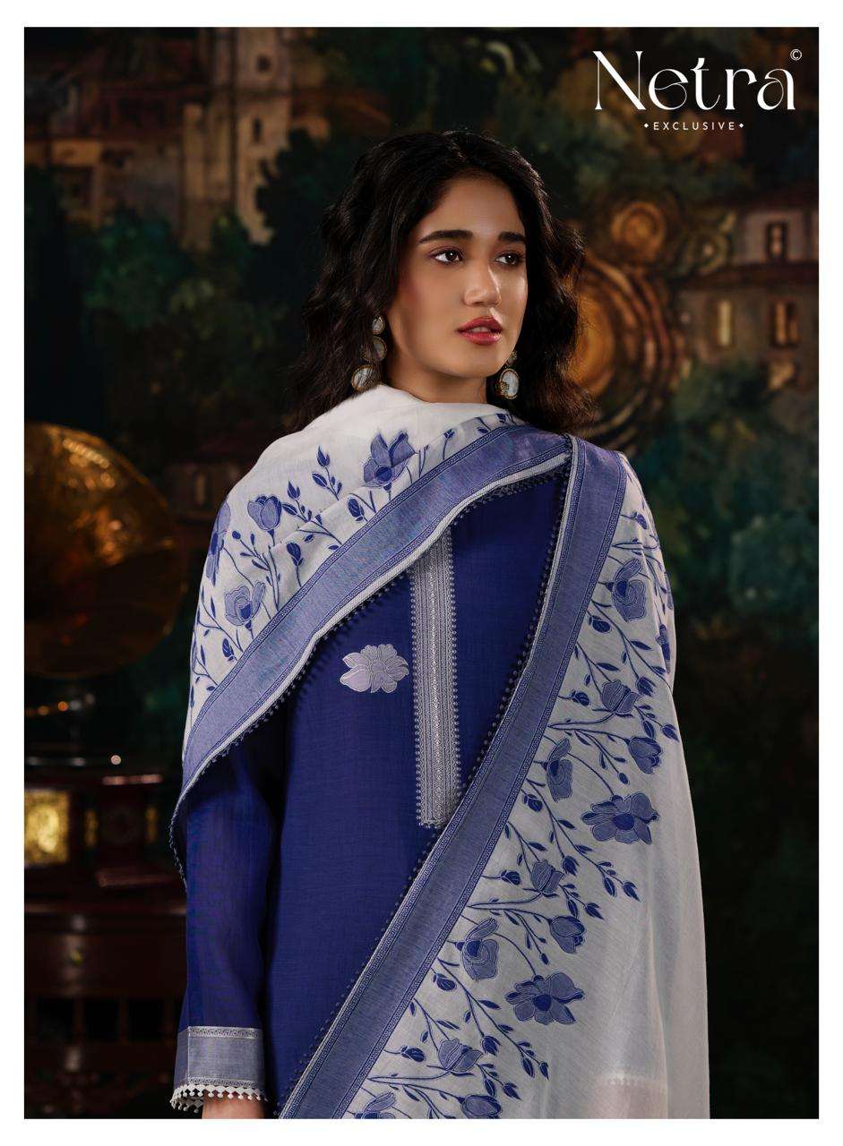 Netra Exclusive Lishika Premium Bemberg Jamdani Dress Material - Amrah Wholesale