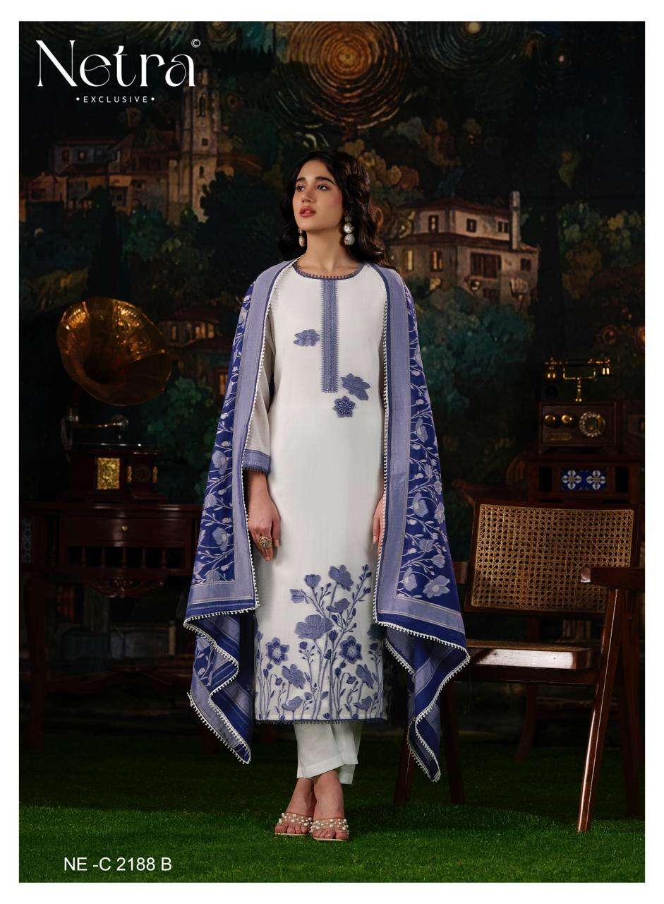 Netra Exclusive Lishika Premium Bemberg Jamdani Dress Material - Amrah Wholesale