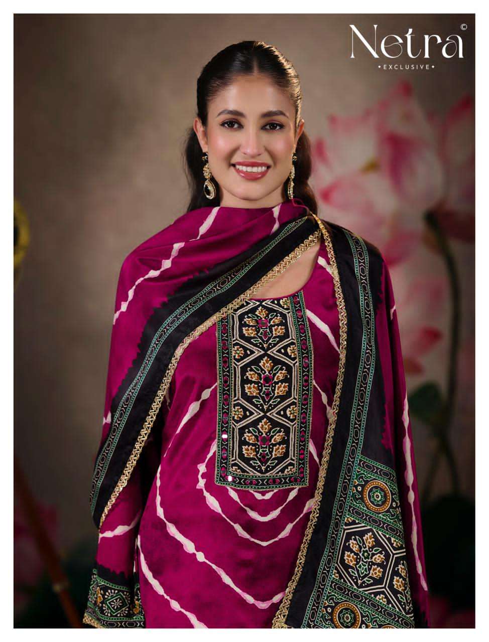 NETRA EXCLUSIVE MAHEK VOL-3 Bemberg Muslin Salwar Suit
