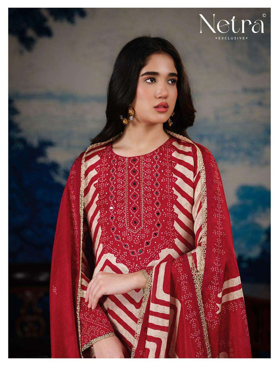 Netra Exclusive Mahek Vol 4 Pure Bemberg Muslin Dress Material - Amrah Wholesale