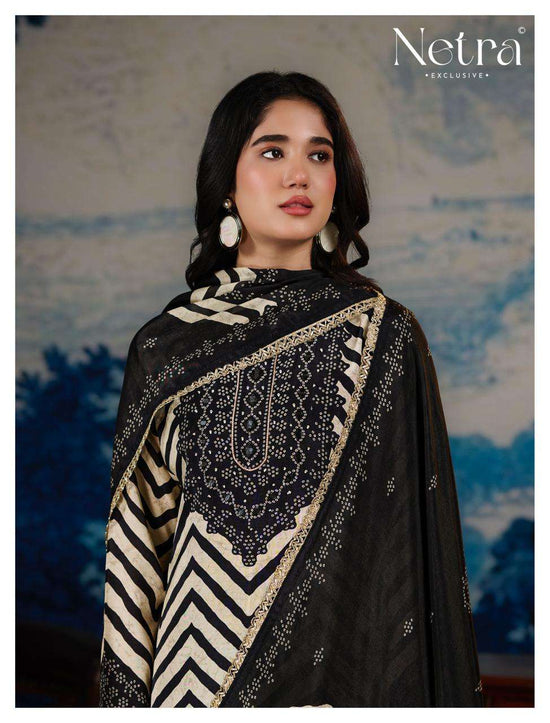 Netra Exclusive Mahek Vol 4 Pure Bemberg Muslin Dress Material - Amrah Wholesale