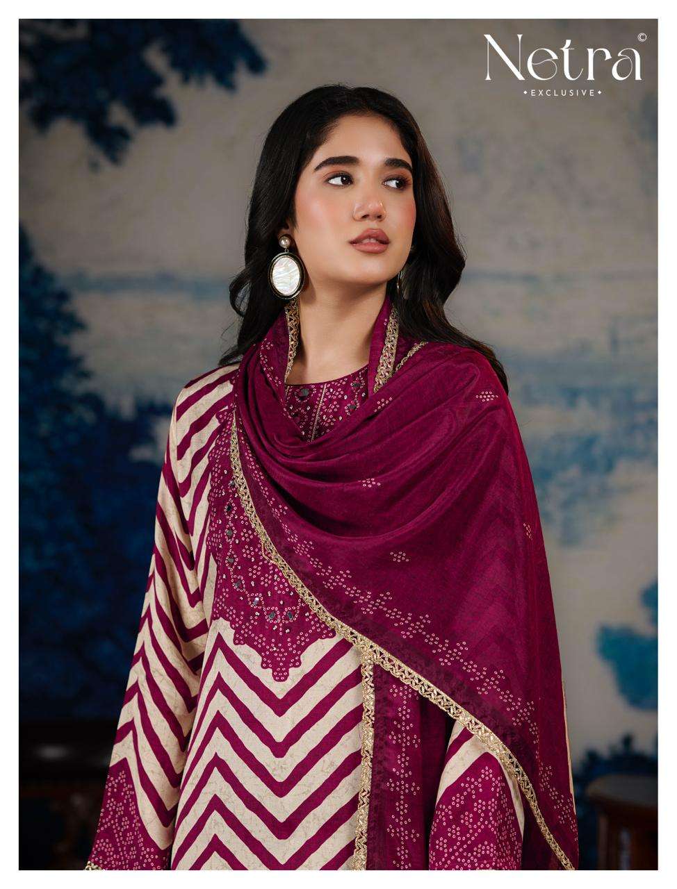 Netra Exclusive Mahek Vol 4 Pure Bemberg Muslin Dress Material - Amrah Wholesale