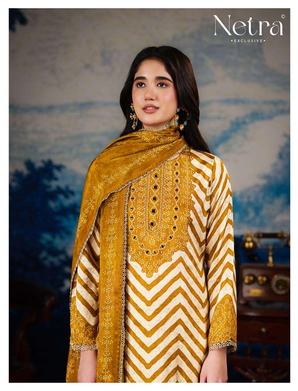 Netra Exclusive Mahek Vol 4 Pure Bemberg Muslin Dress Material - Amrah Wholesale