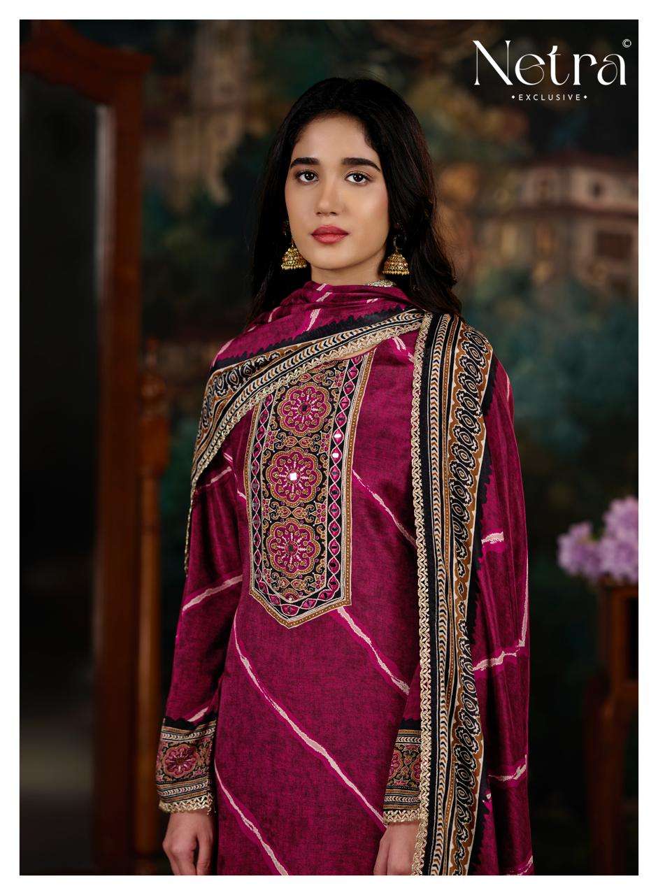 Netra Exclusive Mahek Vol 5 Bemberg Muslin Digital Printed Dress Material