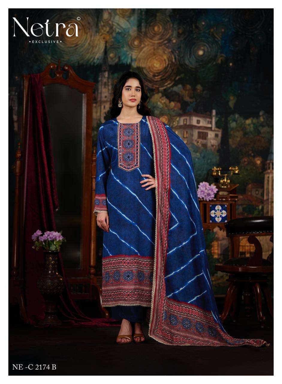 Netra Exclusive Mahek Vol 5 Bemberg Muslin Digital Printed Dress Material