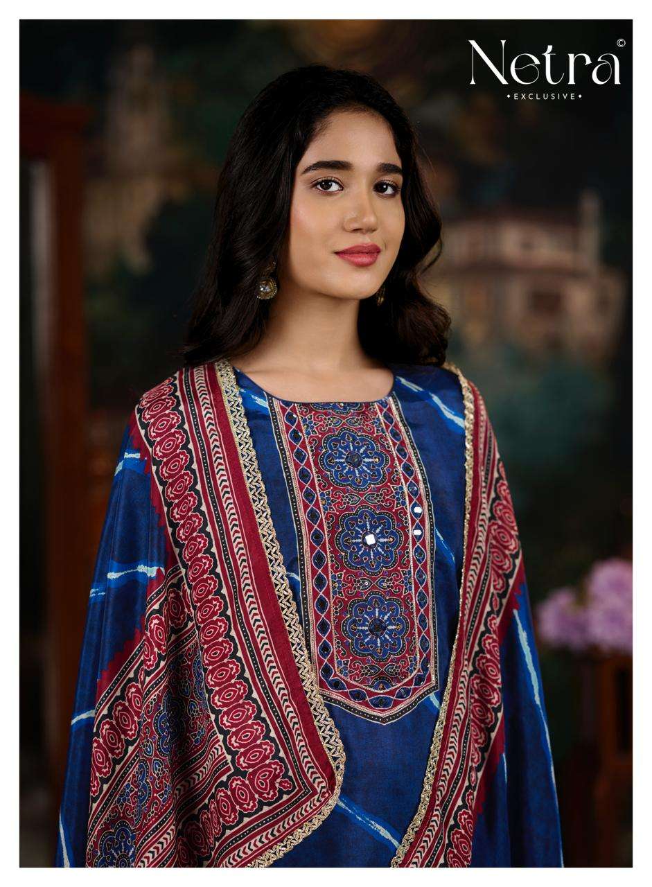 Netra Exclusive Mahek Vol 5 Bemberg Muslin Digital Printed Dress Material