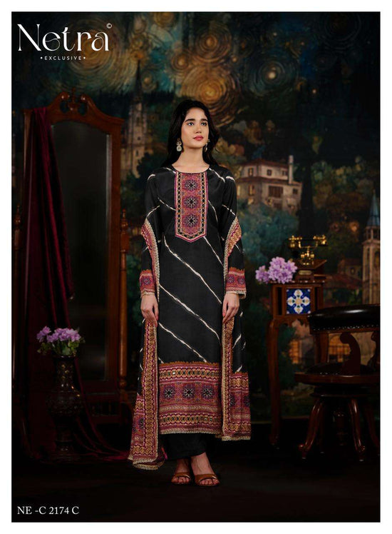 Netra Exclusive Mahek Vol 5 Bemberg Muslin Digital Printed Dress Material