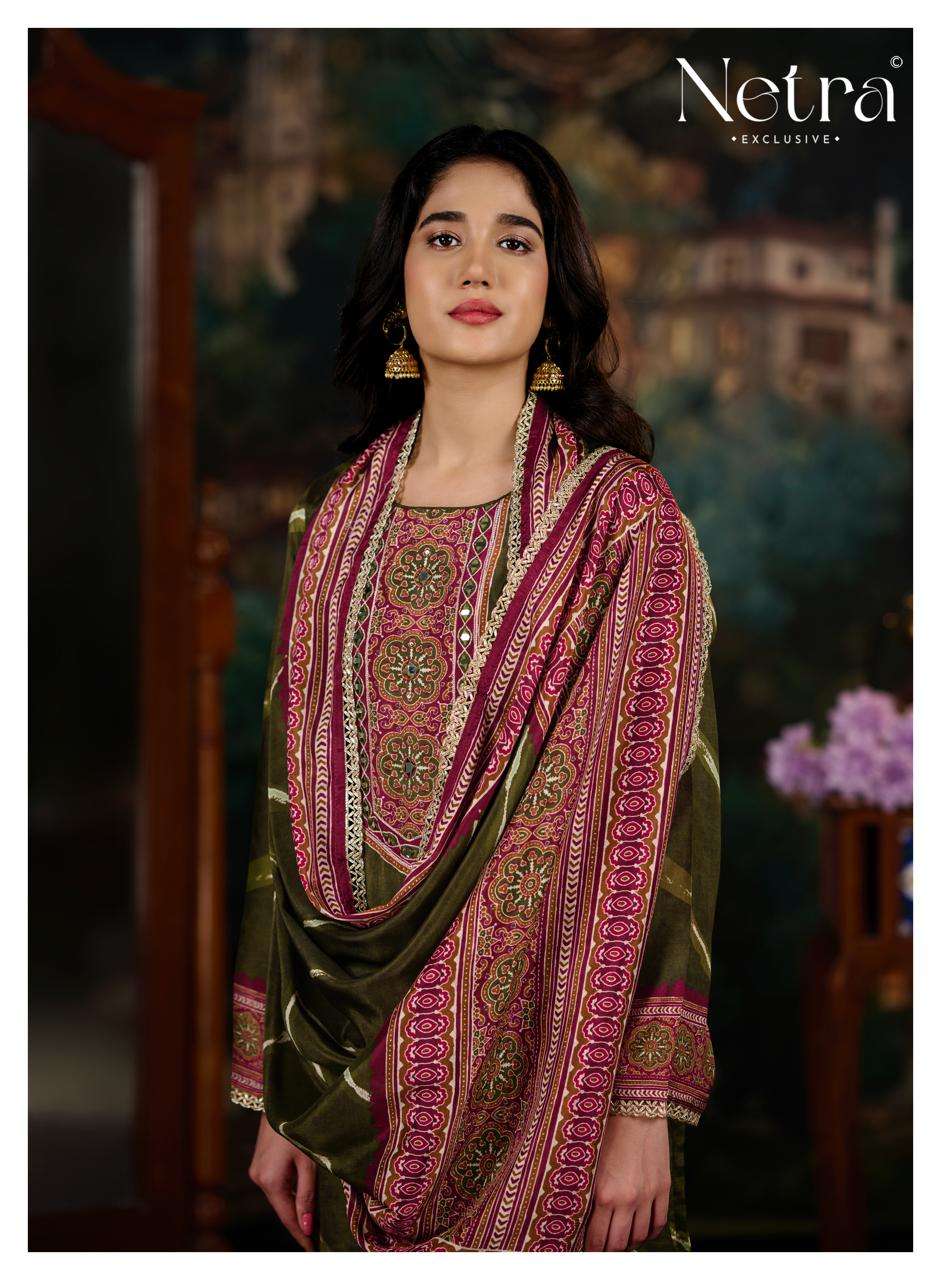 Netra Exclusive Mahek Vol 5 Bemberg Muslin Digital Printed Dress Material