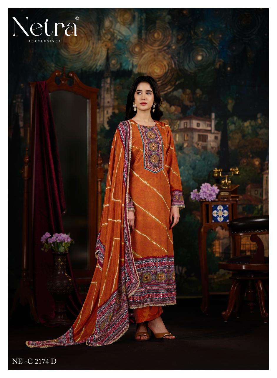 Netra Exclusive Mahek Vol 5 Bemberg Muslin Digital Printed Dress Material