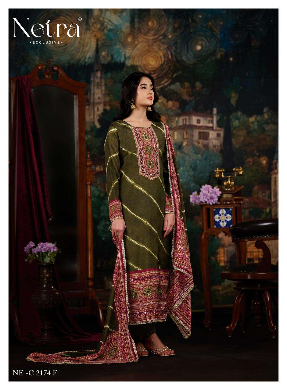 Netra Exclusive Mahek Vol 5 Bemberg Muslin Digital Printed Dress Material