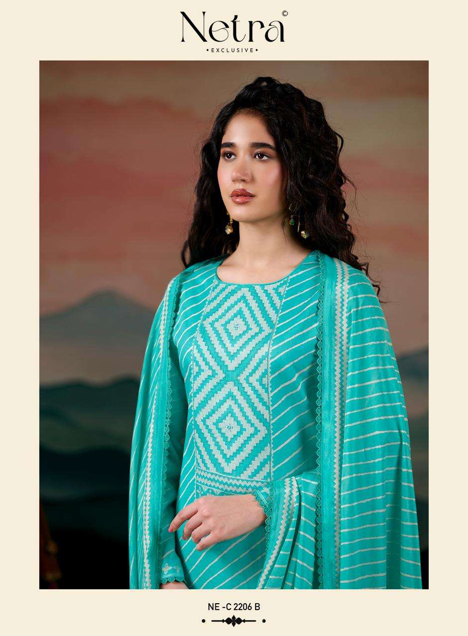 Netra Exclusive Mahi Premium Cotton Digital Print Dress Material - Amrah Wholesale