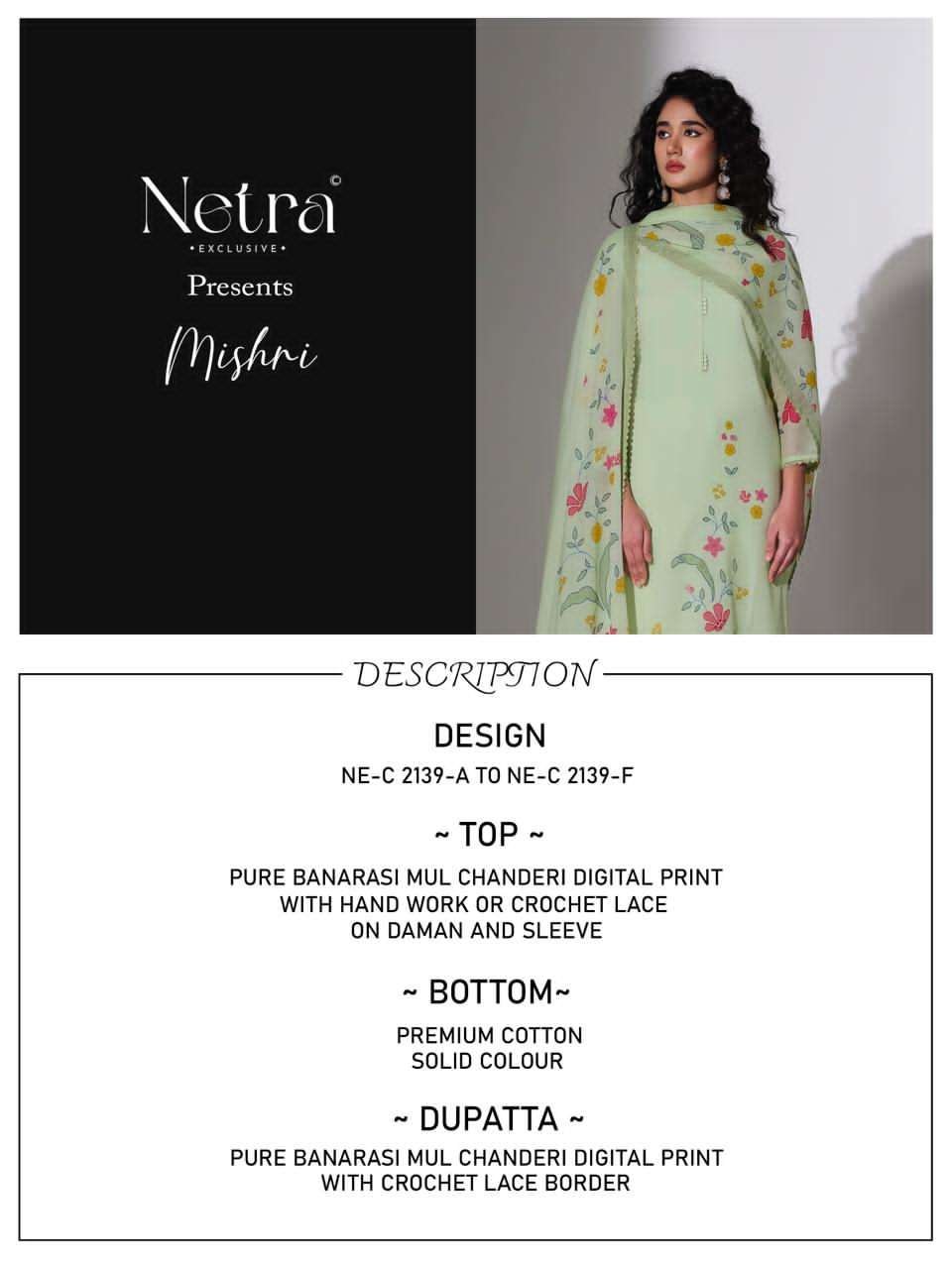 Netra Exclusive Mishri Banarasi Chanderi Pakistani Suit - Amrah Wholesale