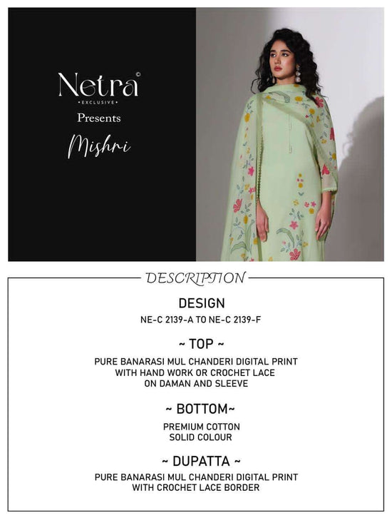 Netra Exclusive Mishri Banarasi Chanderi Pakistani Suit - Amrah Wholesale
