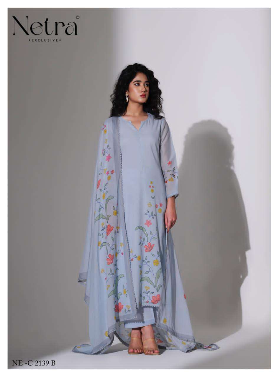 Netra Exclusive Mishri Banarasi Chanderi Pakistani Suit - Amrah Wholesale