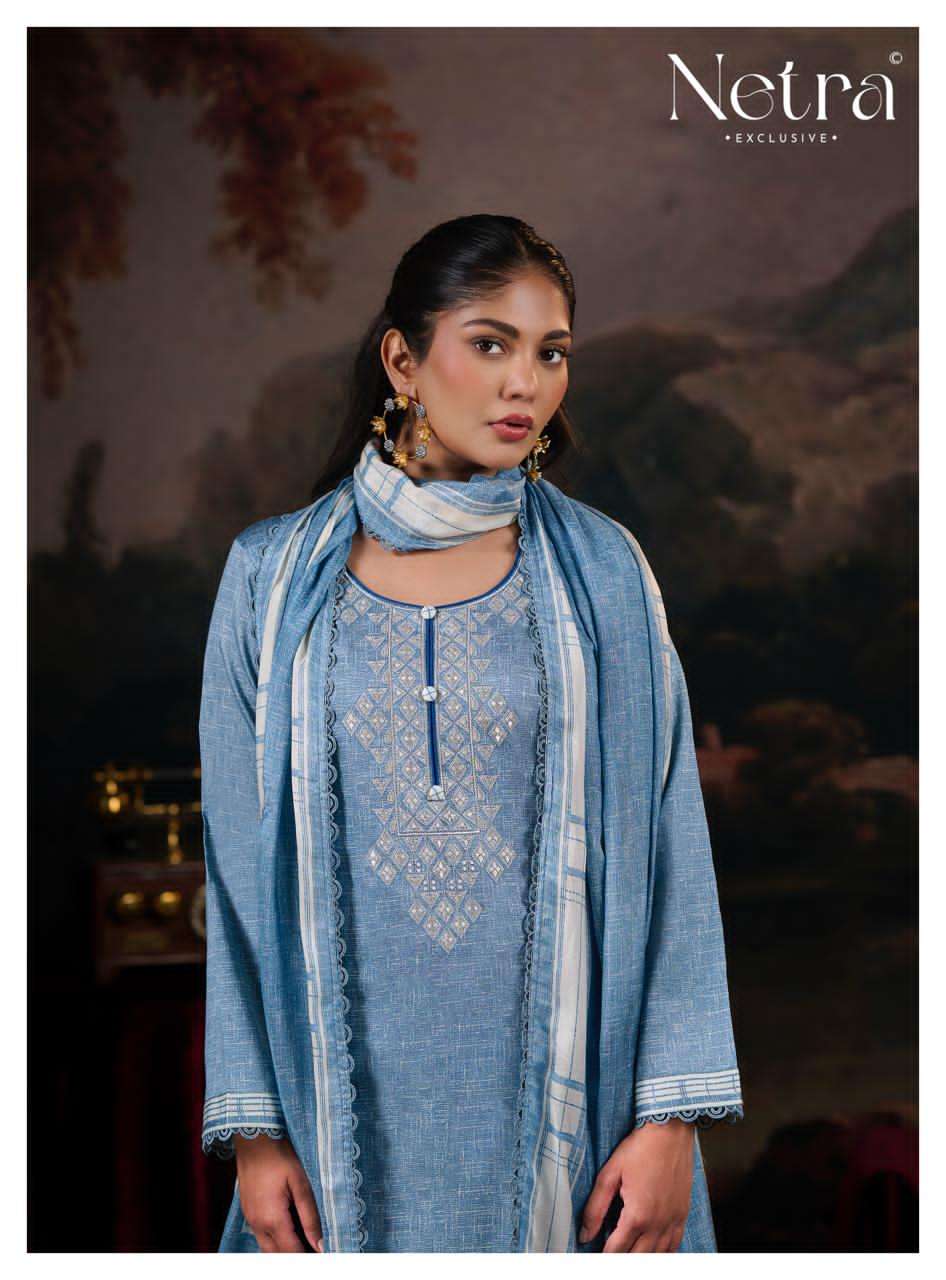 Netra Exclusive Mitya Pure Cotton Dress Material - Amrah Wholesale
