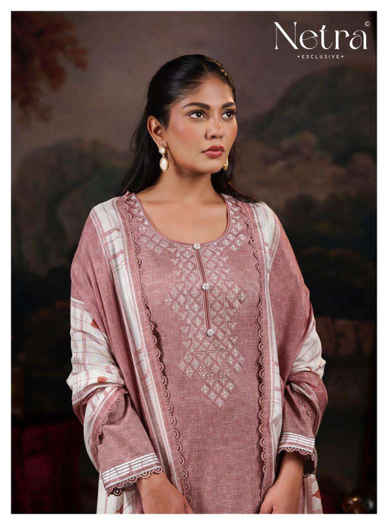 Netra Exclusive Mitya Pure Cotton Dress Material - Amrah Wholesale