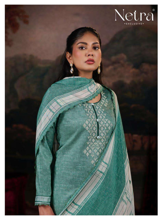 Netra Exclusive Mitya Pure Cotton Dress Material - Amrah Wholesale