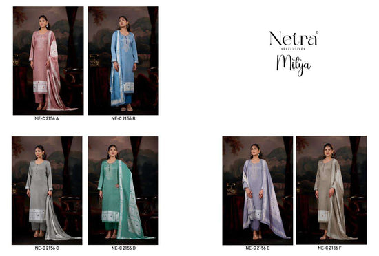 Netra Exclusive Mitya Pure Cotton Dress Material - Amrah Wholesale