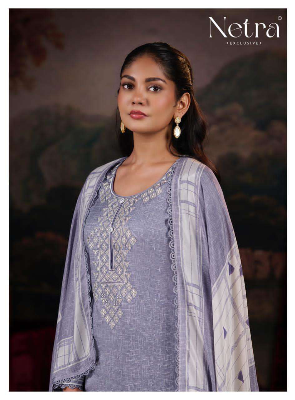 Netra Exclusive Mitya Pure Cotton Dress Material - Amrah Wholesale