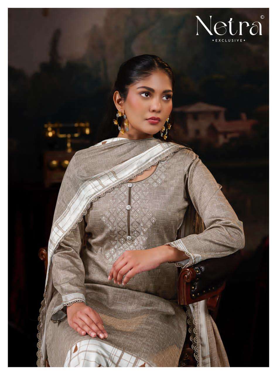 Netra Exclusive Mitya Pure Cotton Dress Material - Amrah Wholesale