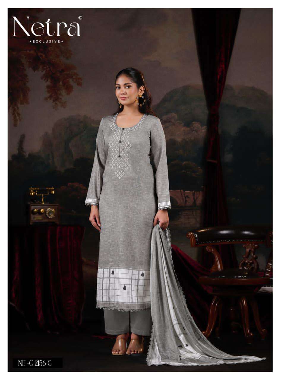 Netra Exclusive Mitya Pure Cotton Dress Material - Amrah Wholesale