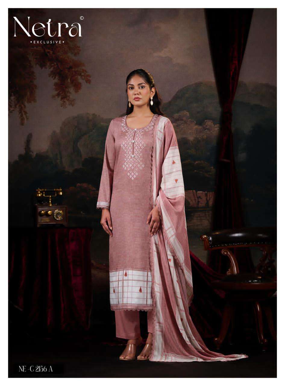 Netra Exclusive Mitya Pure Cotton Dress Material - Amrah Wholesale