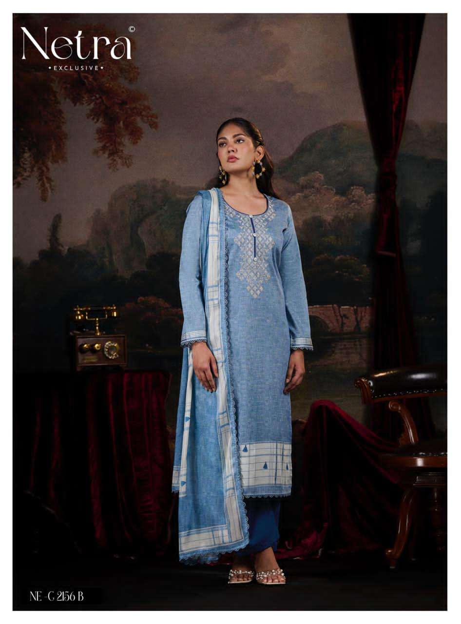 Netra Exclusive Mitya Pure Cotton Dress Material - Amrah Wholesale