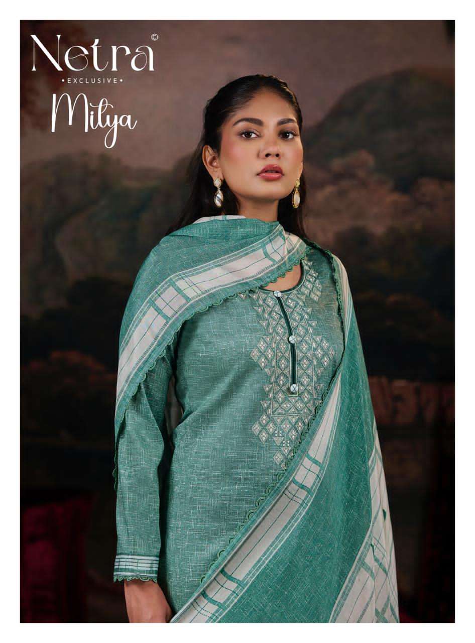 Netra Exclusive Mitya Pure Cotton Dress Material - Amrah Wholesale