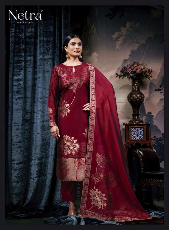Netra Exclusive Navya Vol 2 Viscose Silk Jacquard Dress Material
