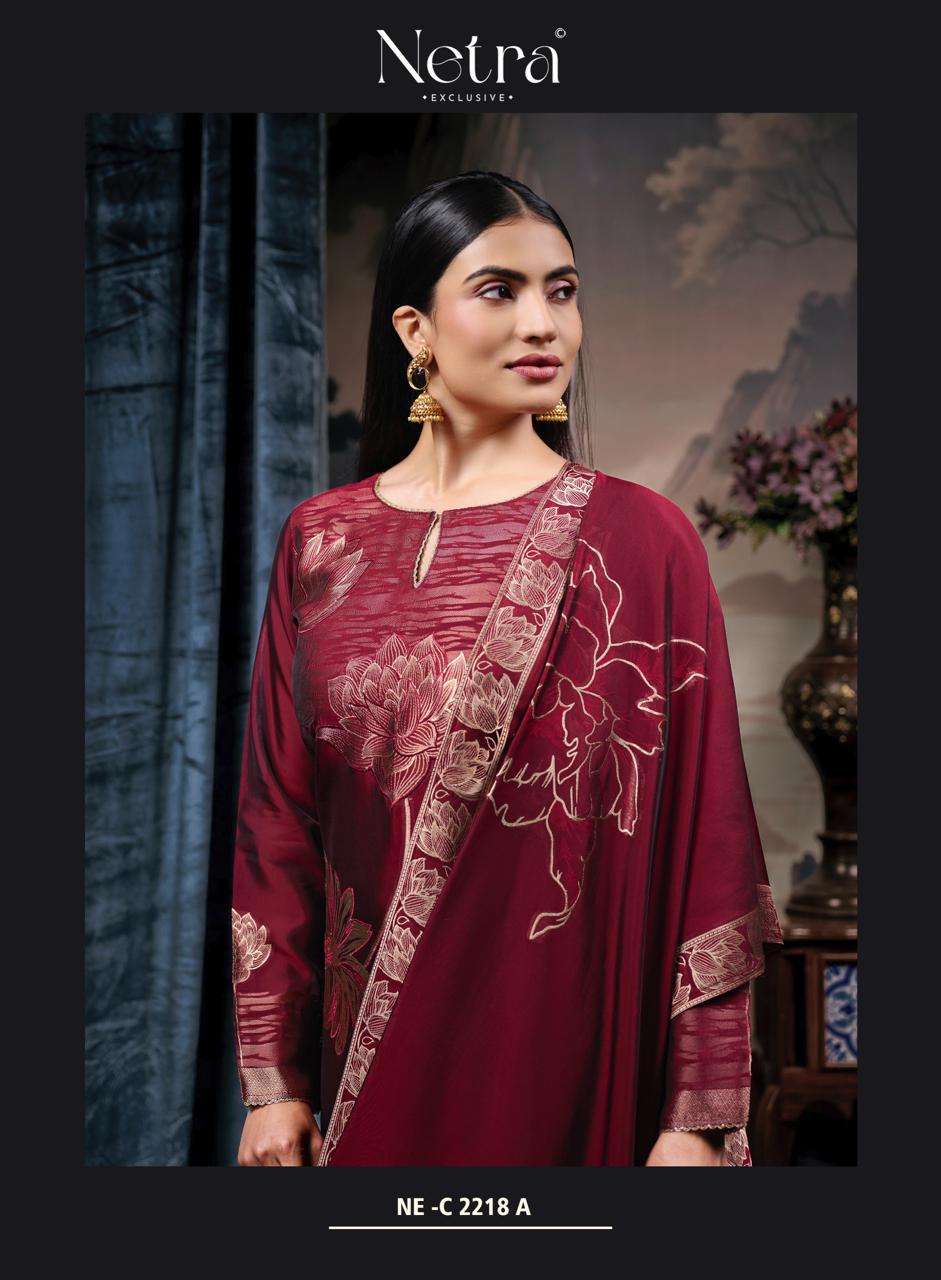 Netra Exclusive Navya Vol 2 Viscose Silk Jacquard Dress Material