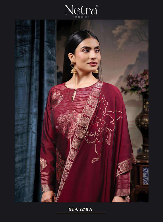 Netra Exclusive Navya Vol 2 Viscose Silk Jacquard Dress Material