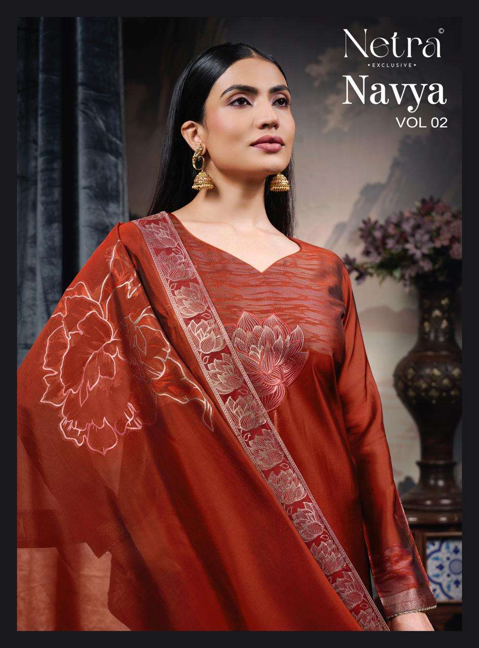 Netra Exclusive Navya Vol 2 Viscose Silk Jacquard Dress Material