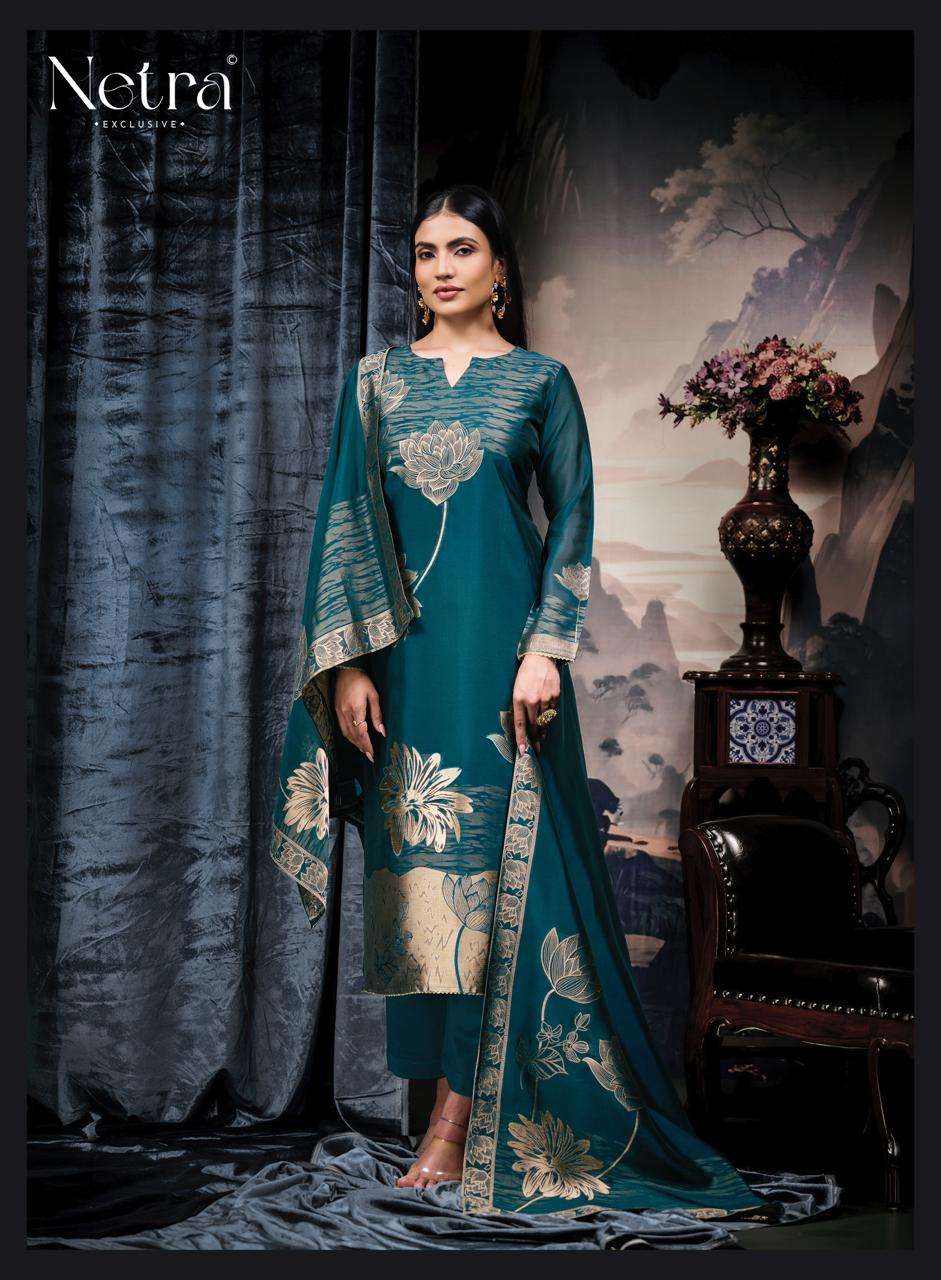 Netra Exclusive Navya Vol 2 Viscose Silk Jacquard Dress Material