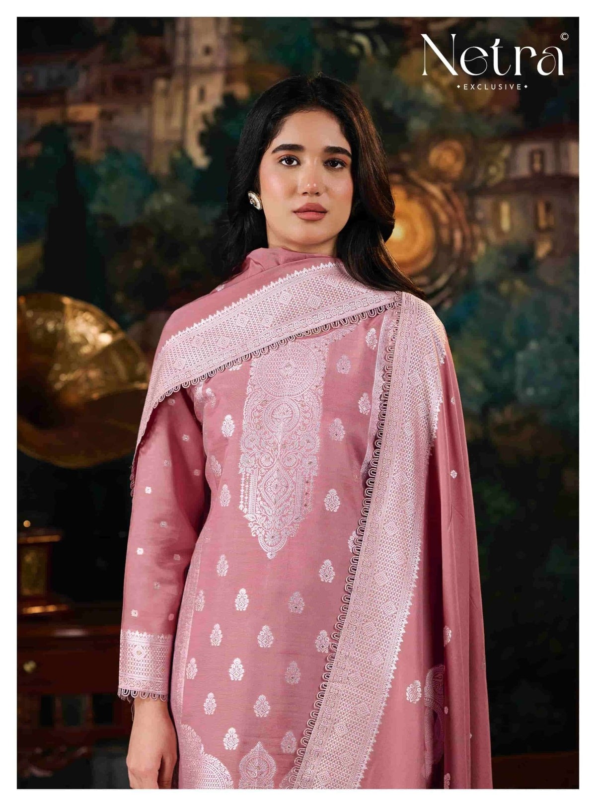 Netra Exclusive Neha Pure Bemberg Muslin Dress Material - Amrah Wholesale