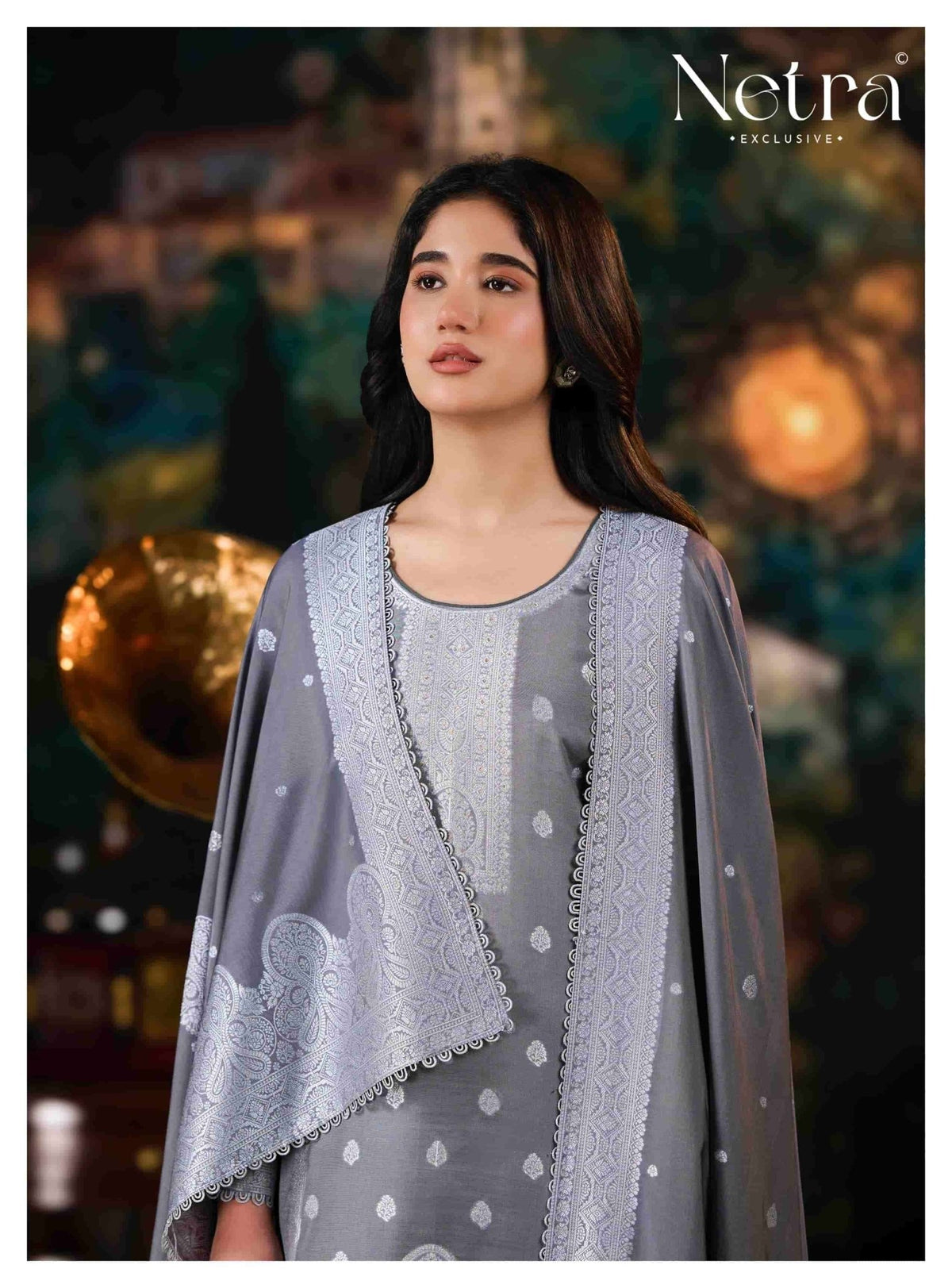 Netra Exclusive Neha Pure Bemberg Muslin Dress Material - Amrah Wholesale