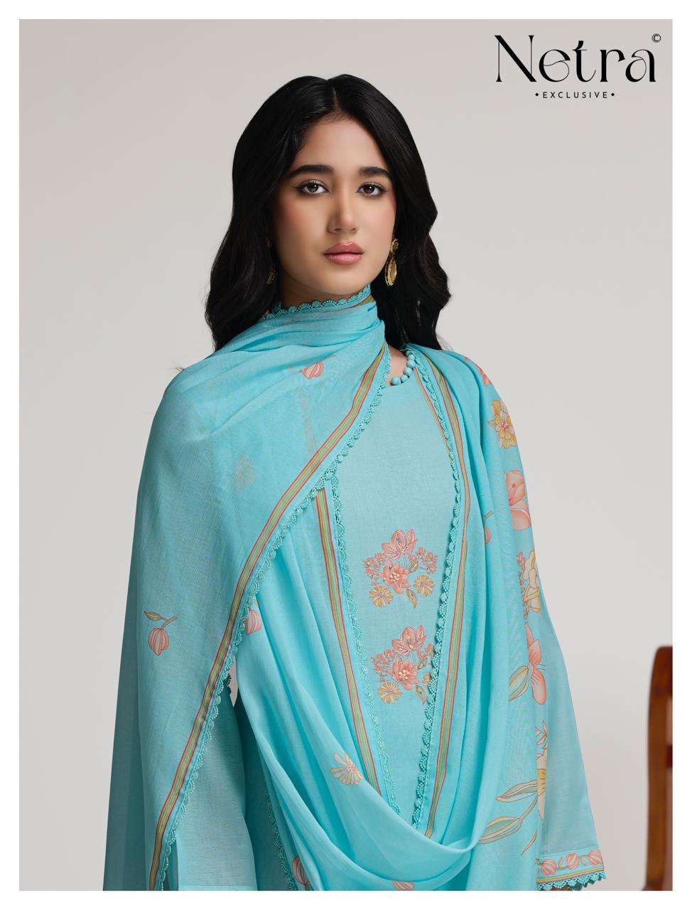 Netra Exclusive Niha Banarasi Mul Chanderi Dress Material - Amrah Wholesale