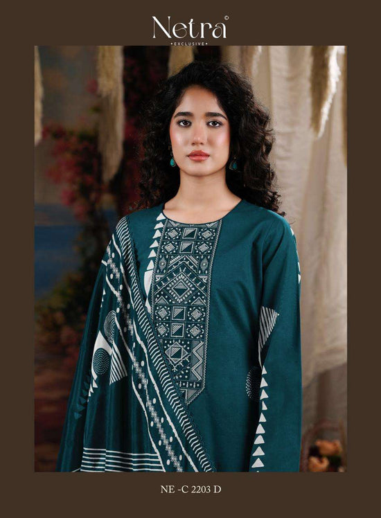 Netra Exclusive Piyanshi Premium Cotton Dress Material - Amrah Wholesale