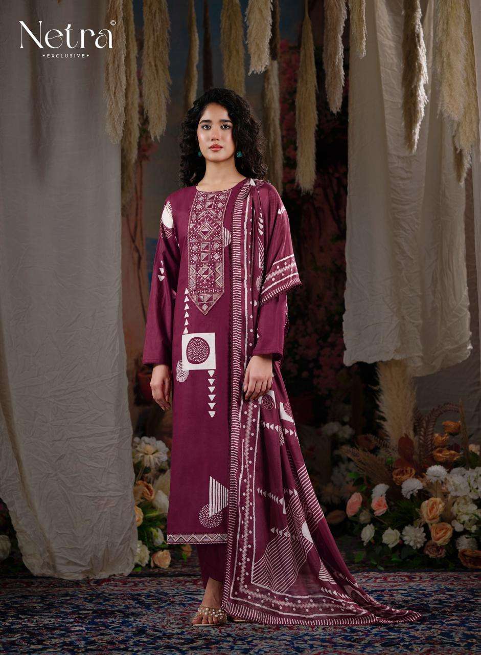 Netra Exclusive Piyanshi Premium Cotton Dress Material - Amrah Wholesale