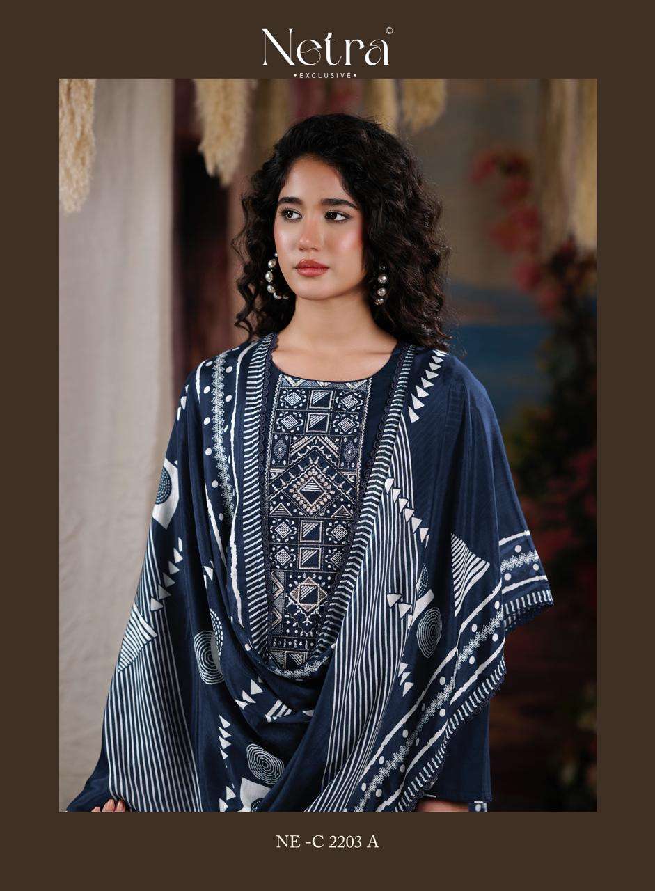 Netra Exclusive Piyanshi Premium Cotton Dress Material - Amrah Wholesale