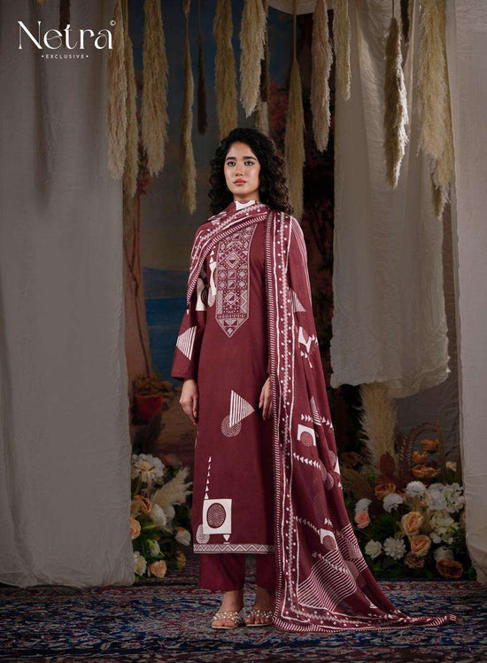 Netra Exclusive Piyanshi Premium Cotton Dress Material - Amrah Wholesale