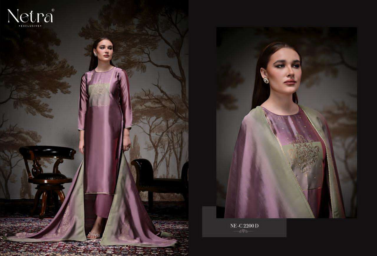 Netra Exclusive Pranati Premium Jacquard Silk Party Wear Dress Material Collection