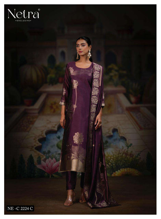 Netra Exclusive Ridha Vol 2 Viscose Silk Jacquard Dress Material