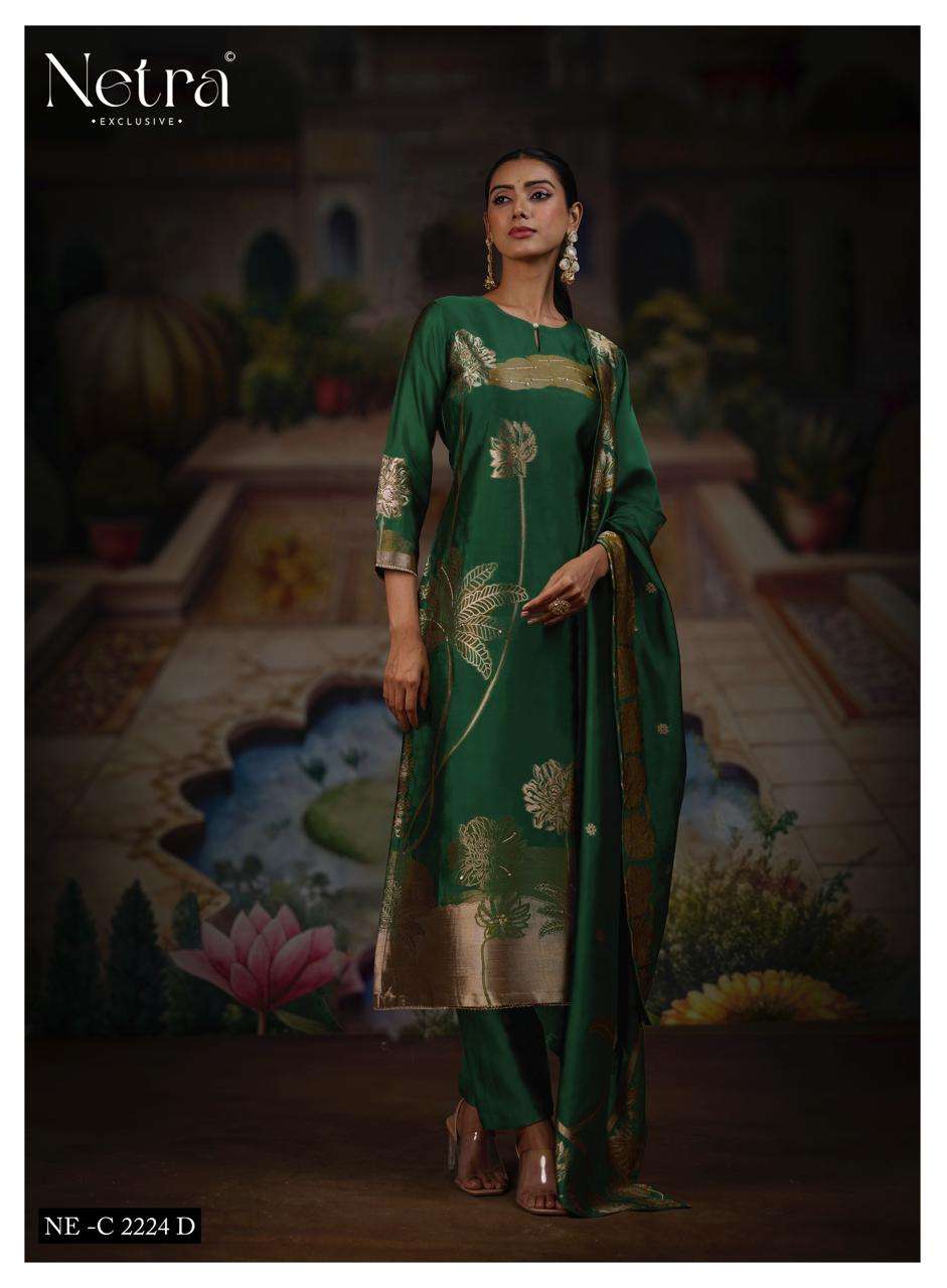 Netra Exclusive Ridha Vol 2 Viscose Silk Jacquard Dress Material