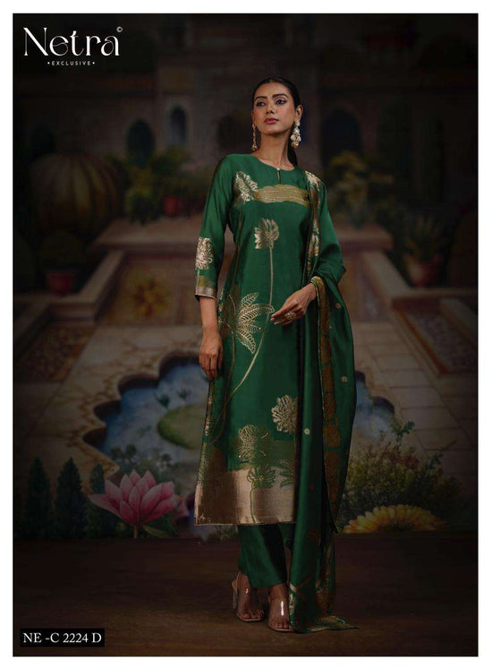 Netra Exclusive Ridha Vol 2 Viscose Silk Jacquard Dress Material