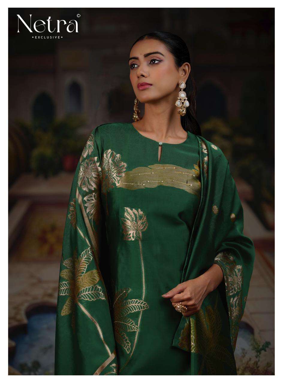 Netra Exclusive Ridha Vol 2 Viscose Silk Jacquard Dress Material