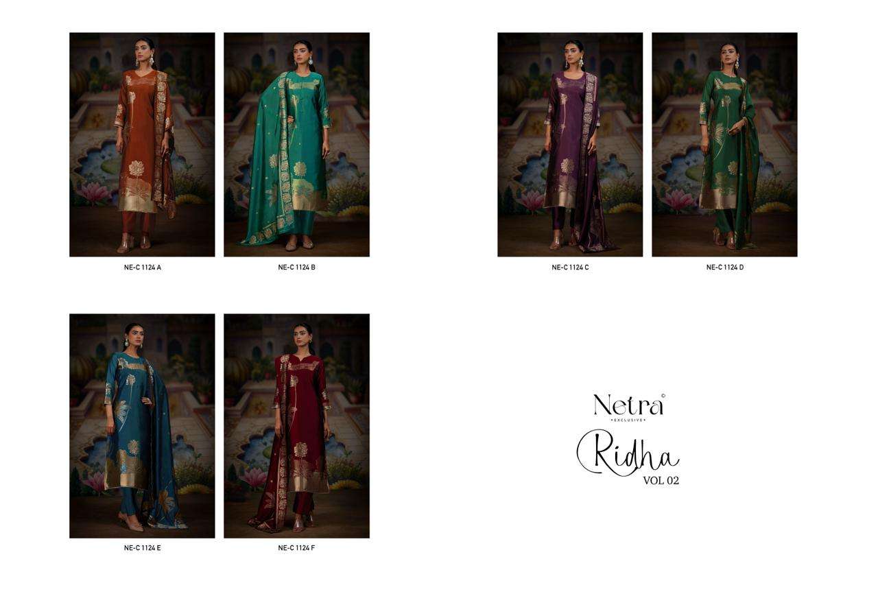 Netra Exclusive Ridha Vol 2 Viscose Silk Jacquard Dress Material