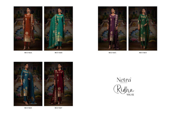 Netra Exclusive Ridha Vol 2 Viscose Silk Jacquard Dress Material