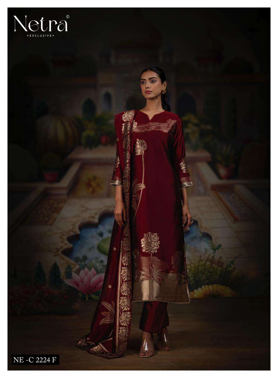 Netra Exclusive Ridha Vol 2 Viscose Silk Jacquard Dress Material